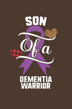 Son Of A Dementia Warrior: Dementia Awareness Leopard Buffalo Plaid Family Gift