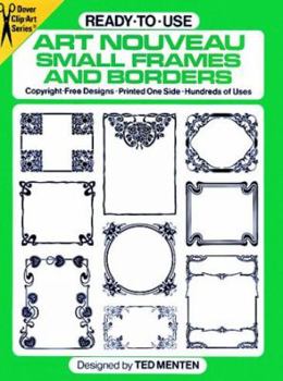 Paperback Ready-To-Use Art Nouveau Small Frames and Borders Book