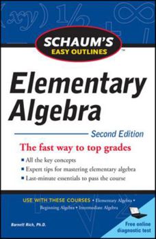 Paperback Schaum's Easy Outline of Elementary Algebra, Second Edition Book