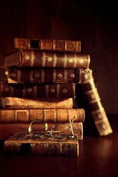 Stack of Vintage Books Journal : 150 Page Lined Notebook/Diary