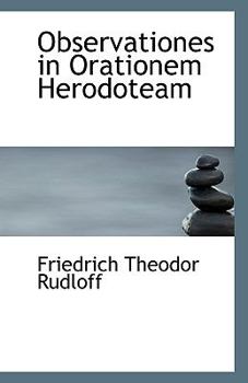 Paperback Observationes in Orationem Herodoteam Book