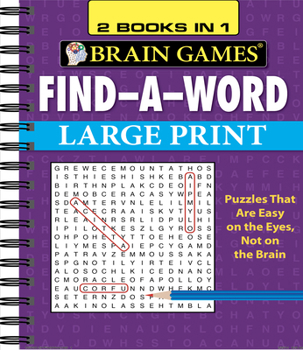 Spiral-bound Brain Games - 2 Books in 1 - Find-A-Word [Large Print] Book