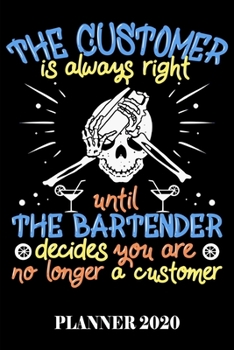 PLANNER 2020: Daily Planner Bartender Weekly Planner 2020 | With Federal Holidays | Softcover | 6x9 | Gift Idea Barkeeper