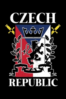 Czech Republic: Flag Souvenir Lined Notebook Journal Diary 6x9