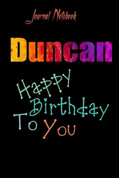 Paperback Duncan: Happy Birthday To you Sheet 9x6 Inches 120 Pages with bleed - A Great Happybirthday Gift Book