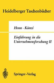 Paperback Einführung in Die Unternehmensforschung II [German] Book