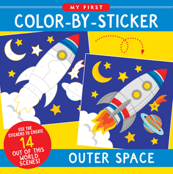 Paperback My First Color-By-Sticker Book - Outer Space Book