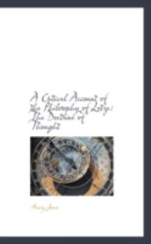 Paperback A Critical Account of the Philosophy of Lotze: The Doctrine of Thought Book