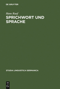 Hardcover Sprichwort und Sprache [German] Book