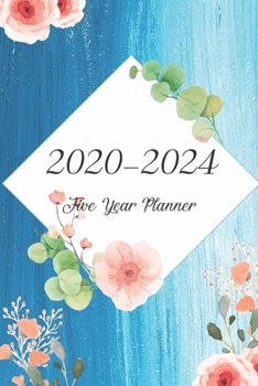 2020-2024 Five Year Planner: Bluesky Oilcolor Cover, Monthly Schedule Organizer, 60 Month Calendar Planner Agenda with Holidays Pocket Size