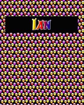 Paperback 120 Page Handwriting Practice Book with Colorful Alien Cover Ian: Primary Grades Handwriting Book