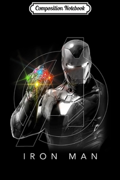 Composition Notebook: Marvel Avengers Endgame Glowing Stones Logo Overlay Portrait  Journal/Notebook Blank Lined Ruled 6x9 100 Pages