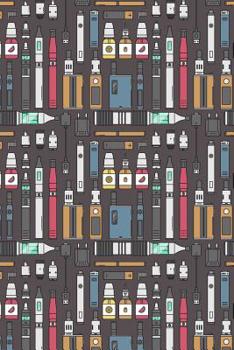 Paperback Vape Pattern - E-Cigarette Decoration 05: Graph Paper 5x5 Notebook for Vaper and Steamer Book