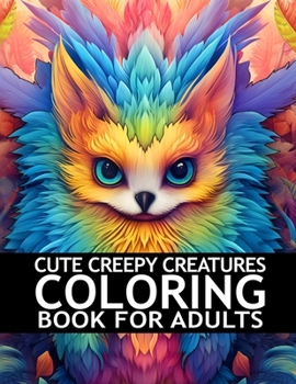 Paperback Cute Creepy Creatures Coloring Book For Adults: Mindfulness Zen Coloring Book For Adults, Teens and Kids With Stress Relieving Designs, Fantasy Animal Book