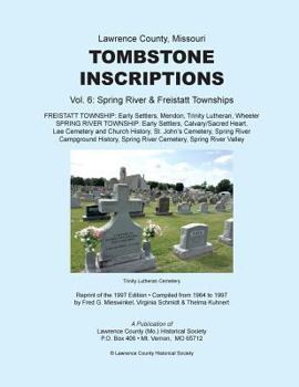 Paperback Lawrence County Missouri Tombstones Vol. 6 Book