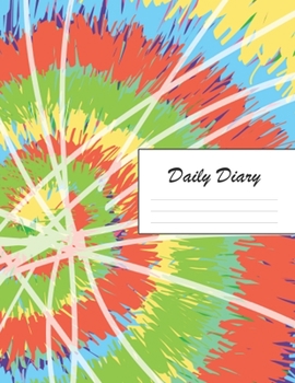 Paperback Daily Diary: Blank 2020 Journal Entry Writing Paper for Each Day of the Year - Tie Dye Pattern Design - January 20 - December 20 - Book