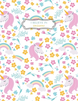 Magical Unicorn #10, Unicorn Wide Ruled Journal for Kids Girls, Notebook for Kids Ages 7-12, Doodle Journal for Girls: School Diary for Kids, ... Notebook for Students, Black & White Interior