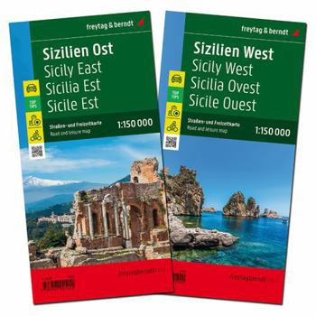 Map Sicily, road map set 1:150,000 Book