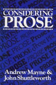 Paperback Considering Prose Book