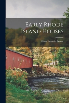 Paperback Early Rhode Island Houses Book