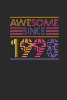 Paperback Awesome Since 1998: Graph Paper Notebook - Birthday Gift or Anniversary Gift Idea Book