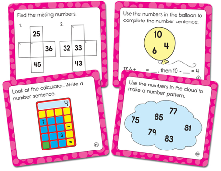 Misc. Supplies Math Challenge Curriculum Cut-Outs, Grade 1 Book