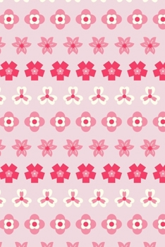 Notes: A Blank Sheet Music Notebook with Simple Pink Striped Flower Pattern Cover Art