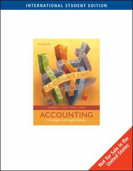 Paperback Accounting: Concepts And Applications, International Edition, 10Th Edition Book