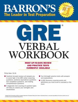 Paperback Barron's GRE Verbal Workbook Book