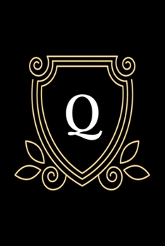 Q: monogram initial Letter Q - Personalized Initial Monogram Letter Q  College Ruled Notebook - 6 x 9 inch Pocket Size: Cute Alphabet Vintage ...