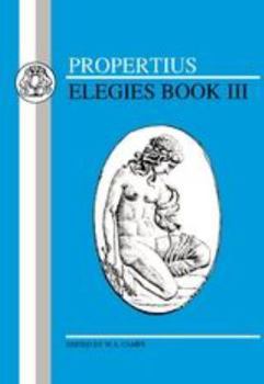 Paperback Propertius: Elegies III Book