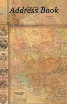 Large Print Address Book: Vintage Map of World, 5.5 x 8.5 inch, Organize Family, Friends and Contacts in One Convenient Place, Ideal for Georgraphy Teachers
