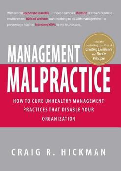 Hardcover Management Malpractice: How to Cure Unhealthy Management Practices That Disable Your Organization Book