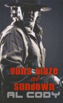Paperback Guns Blaze at Sundown [Large Print] Book