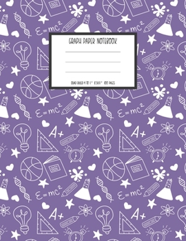 Graph Paper Notebook: 1/2 Inch Squares for Girls - Purple