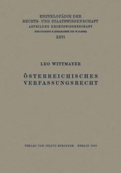 Paperback Österreichisches Verfassungsrecht [German] Book