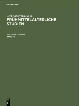 Hardcover Frühmittelalterliche Studien. Band 33 [German] Book