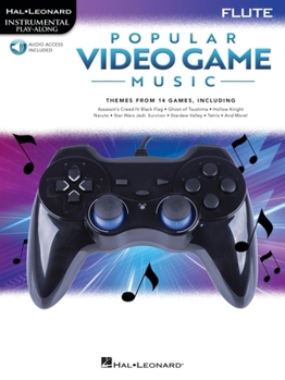 Paperback Popular Video Game Music Flute Play-Along Book with Online Audio Book