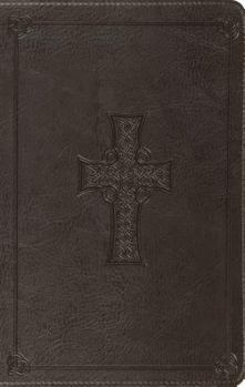 Paperback ESV Large Print Thinline Bible (Trutone, Charcoal, Celtic Cross Design) [Large Print] Book