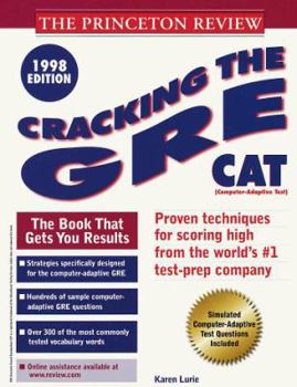 Paperback Cracking the GRE Cat, 1998 Edition Book