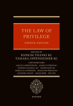 Hardcover The Law of Privilege Book