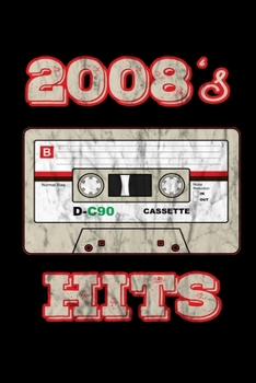 2008's Hits: Birthday Retro Cassette Gym Weightlifting Diary 6" x 9" 100 pages