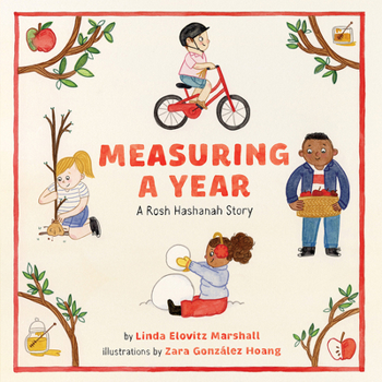 Hardcover Measuring a Year: A Rosh Hashanah Story: A Picture Book