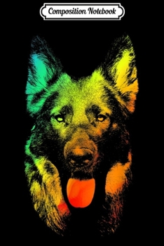 Composition Notebook: DUTCH SHEPHERD Colorful Rainbow Retro  Journal/Notebook Blank Lined Ruled 6x9 100 Pages