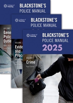 Hardcover Blackstone's Police Manuals 2025 Three Volume Set Book