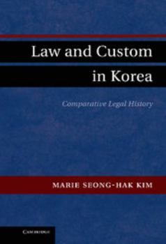 Hardcover Law and Custom in Korea Book