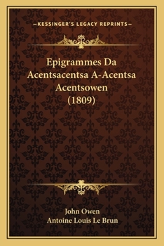 Paperback Epigrammes Da Acentsacentsa A-Acentsa Acentsowen (1809) [French] Book