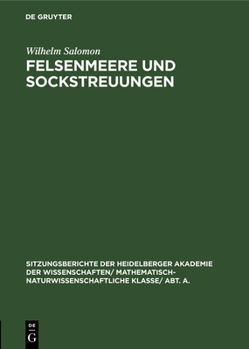 Hardcover Felsenmeere Und Sockstreuungen [German] Book