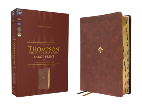 Imitation Leather Nkjv, Thompson Chain-Reference Bible, Large Print, Leathersoft, Brown, Red Letter, Thumb Indexed, Comfort Print Book