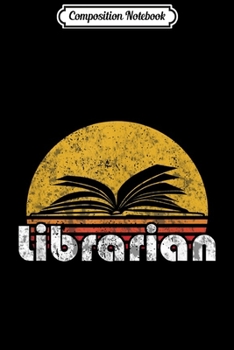 Composition Notebook: Vintage Reading Book Librarian Retro Sunset Gift Journal/Notebook Blank Lined Ruled 6x9 100 Pages